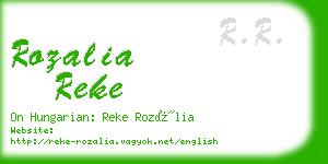 rozalia reke business card